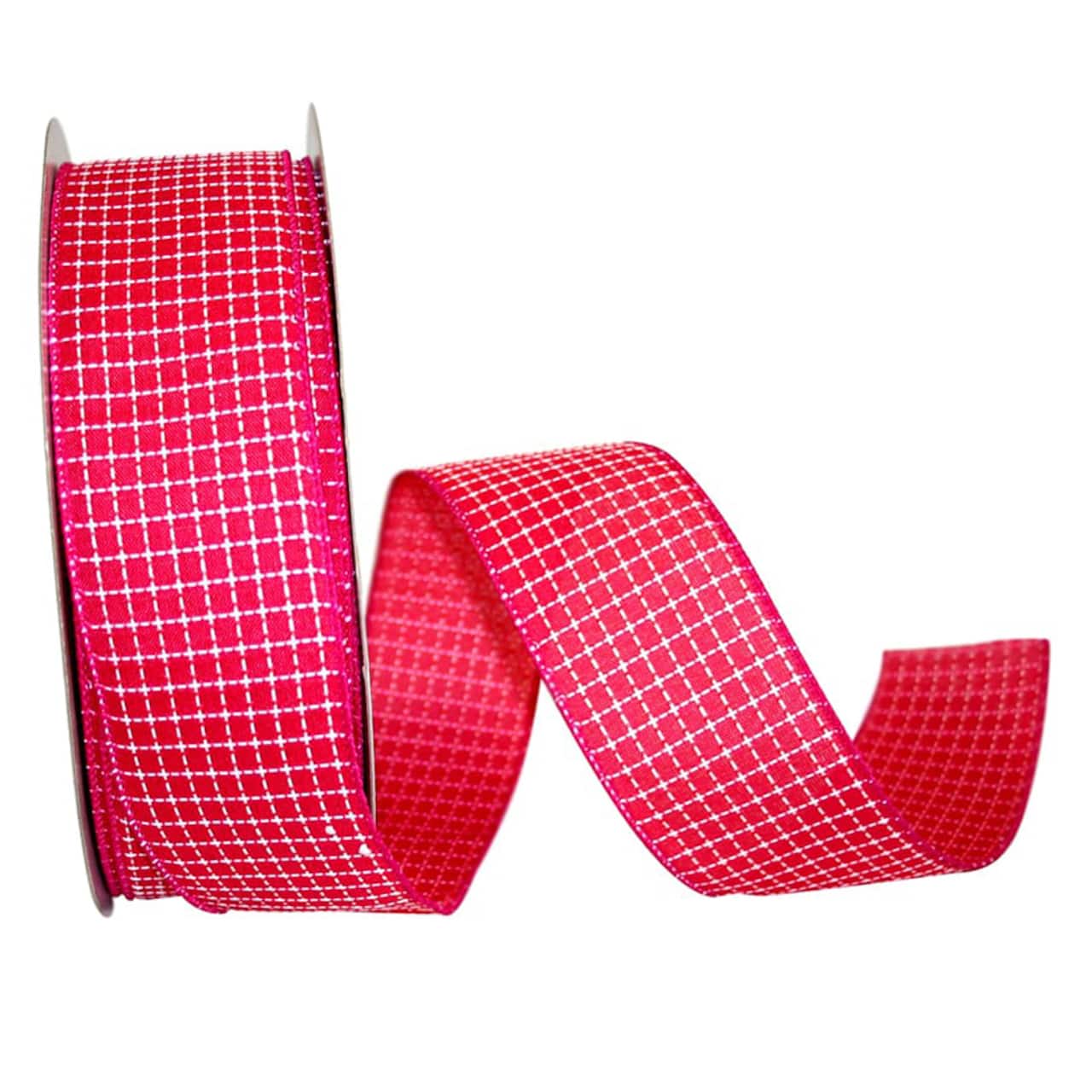 JAM Paper 2.5" x 50yd. Saddle Linen Wired Ribbon